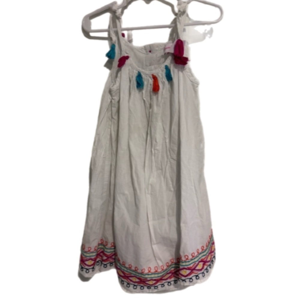 ☃️Tommy Bahama White Dress with Colorful Tassels
